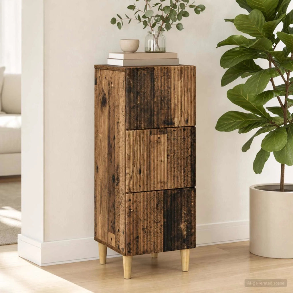 Mobile con Cassetti Legno antico 33 x 34,5 x 90 cm 894623