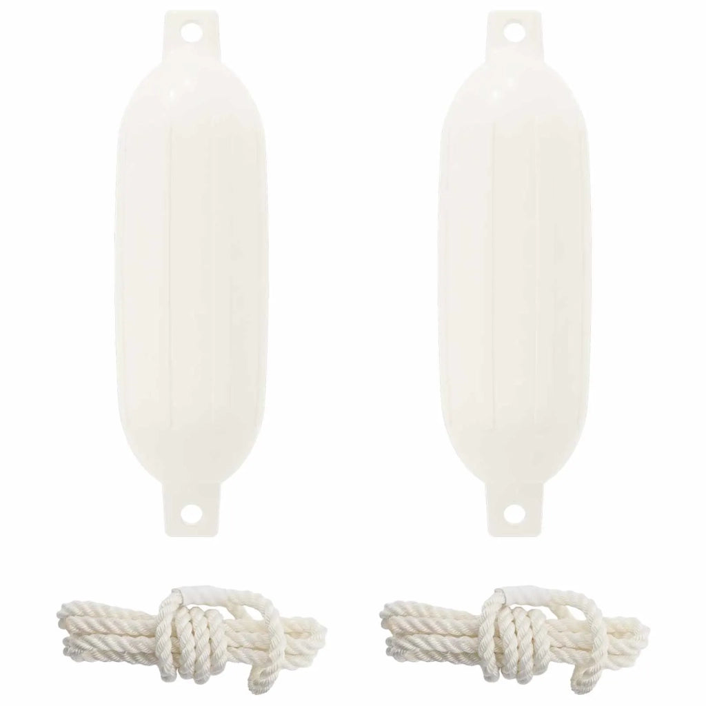 Fendini per barche 2 pz Ø 11 x 40 cm Bianco PVC 42028744