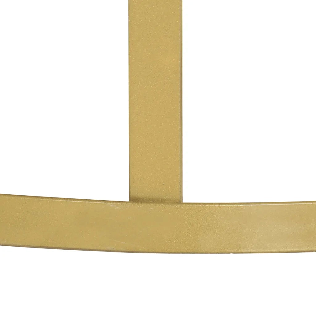 Set Tavolini da Salotto 2 pz Marmo Ottone e Bianco 285911