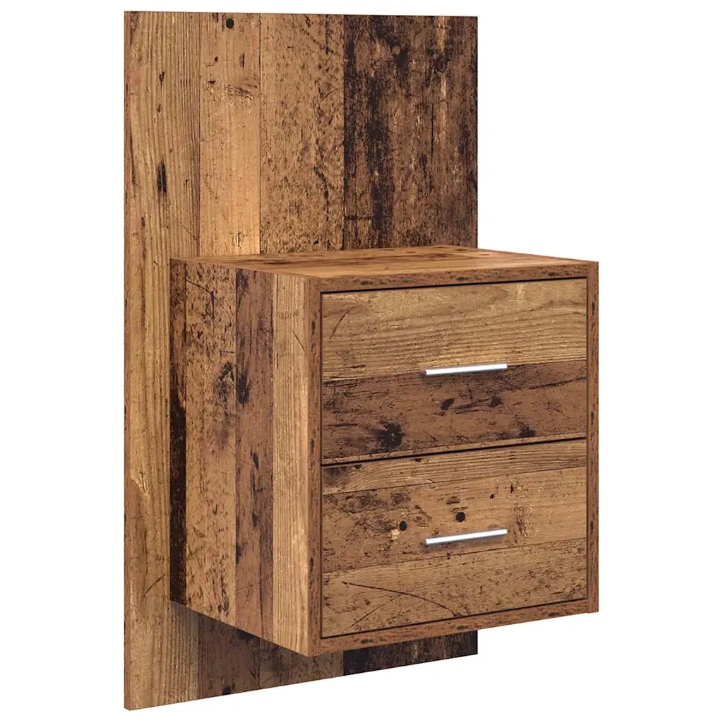 Testata con Comodino 3 pcs Legno vecchio Legno multistrato 3415831