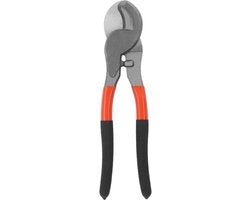 Cutter per cavi - Strumento per la tagliatura - Per cavi pesanti - 10 pollici - Strumento a forma di forbice - Taglio pesante - Maniglia alta - Alluminio - Rame - Filamenti - Cavi di comunicazione - Adatto per - Argento - Modello A