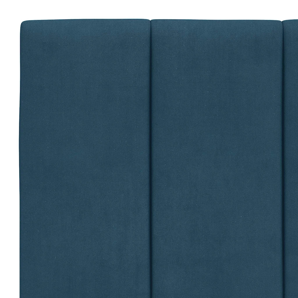 Cuscino Testiera-Cuscino per Testiera Hanko Blu 100 cm in Velluto