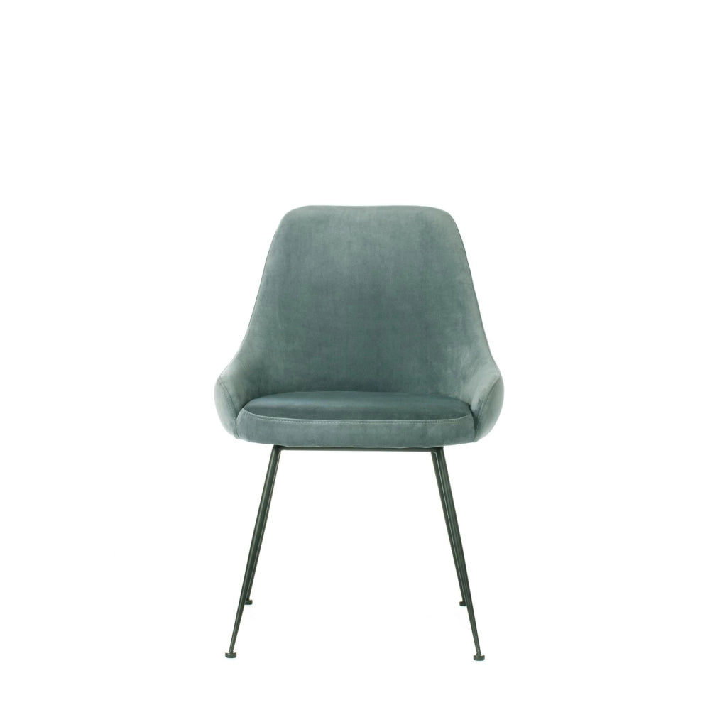 Sedia in microfibra Nandy Verde Acqua 48.5x49.5xH.80 cm