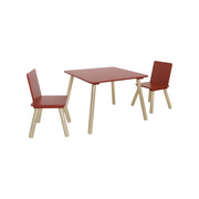 Set tavolo e 2 sedie per bambini, terracotta