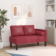 Sdraio con Cuscini Rosso Vino in Similpelle 4007568