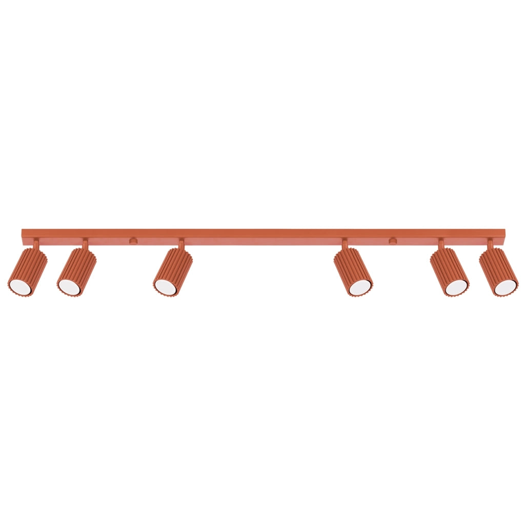 Lampada da soffitto KARBON 6L rosso ocra