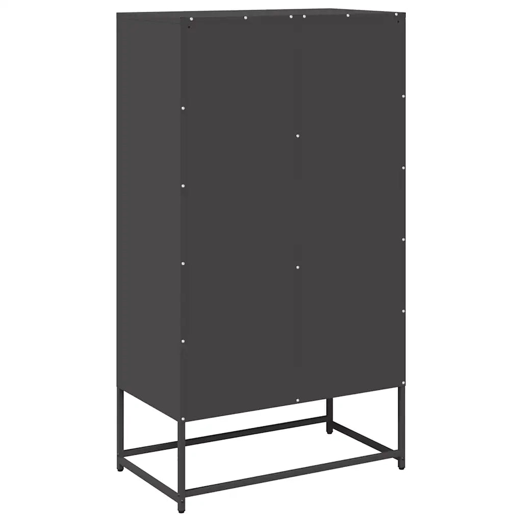 Credenza Nera 68x39x123 cm in Acciaio 853356
