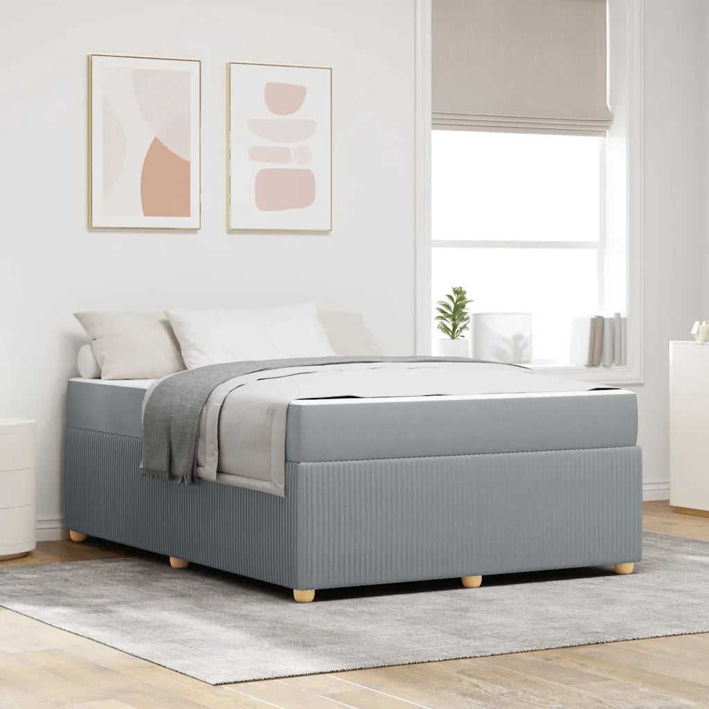 Letto matrimoniale | Letto per adulti | Struttura del letto Grigio chiaro 160 x 200 cm Tessuto