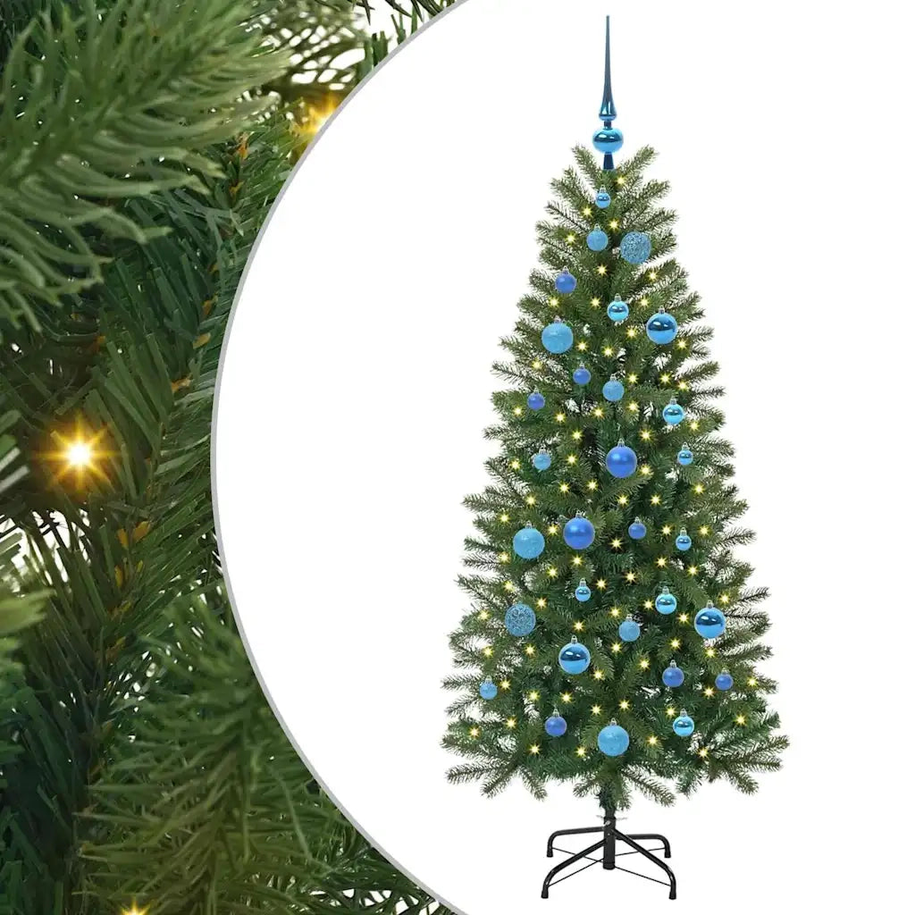 Albero di Natale artificiale con 150 LED Verde 150 cm PE e PVC 3397348