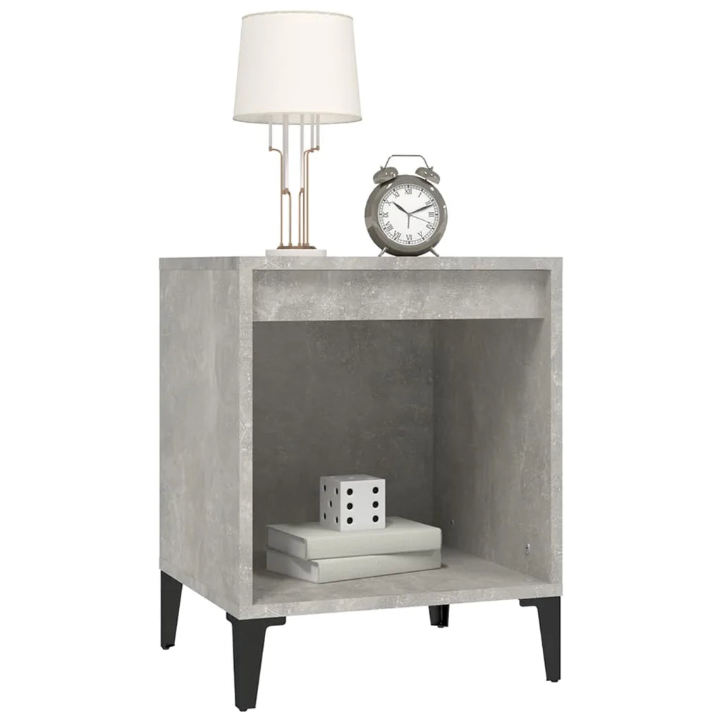 Comodino Grigio Cemento 40x35x50 cm 821882