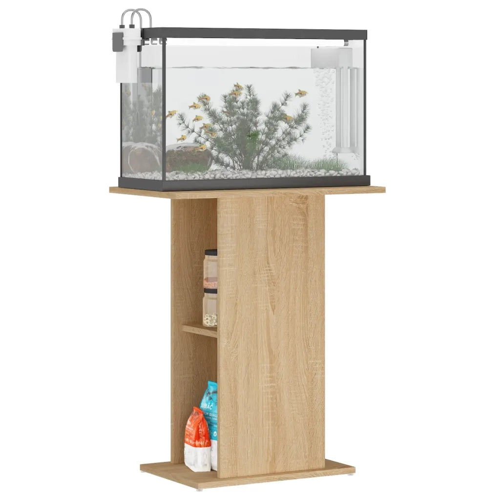 Supporto per acquario in rovere Sonoma 60,5x36x72,5 cm in legno ingegnerizzato 833642