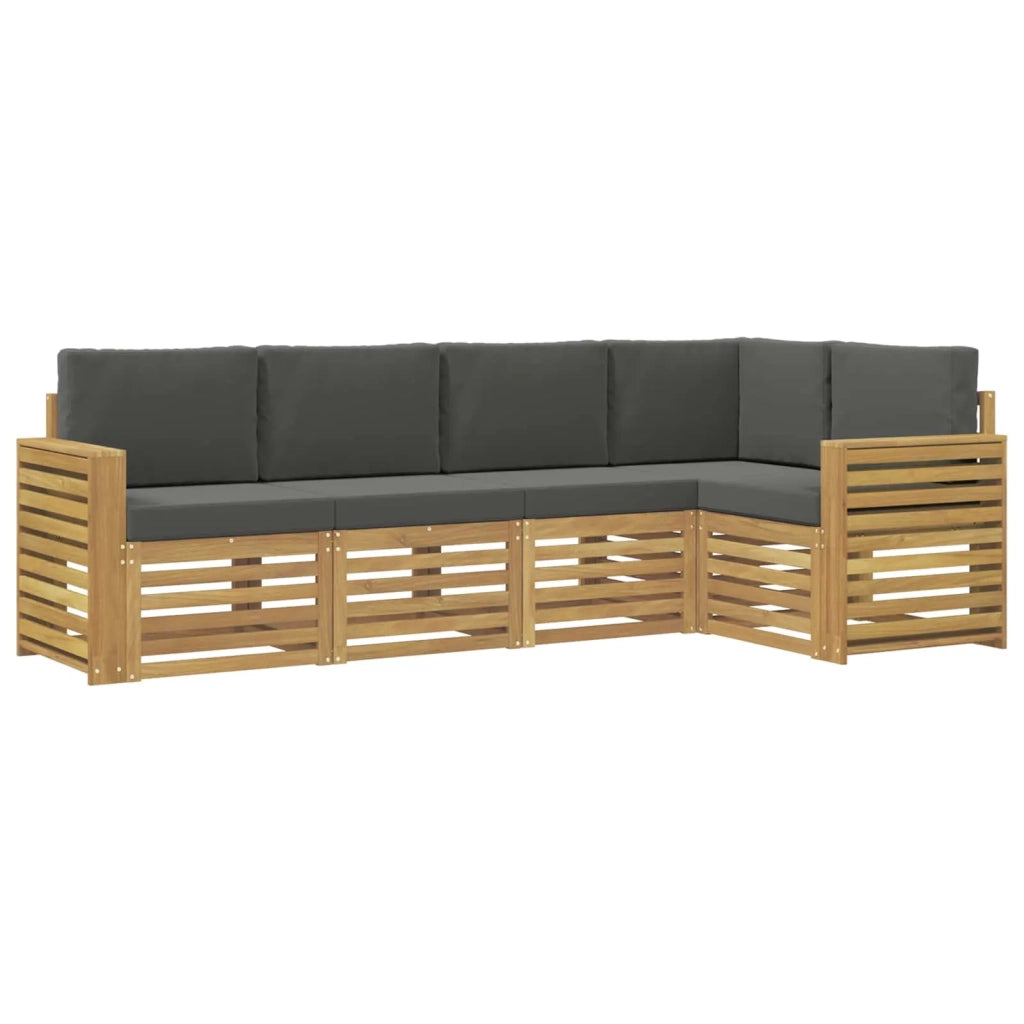 Set di divani da esterno 5 pcs Bianco e Antracite 3391842