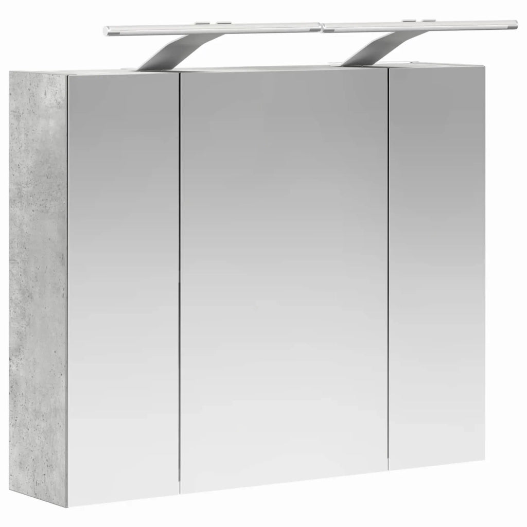 Mobiletto per specchio da Bagno | Armadio da bagno Grigio cemento