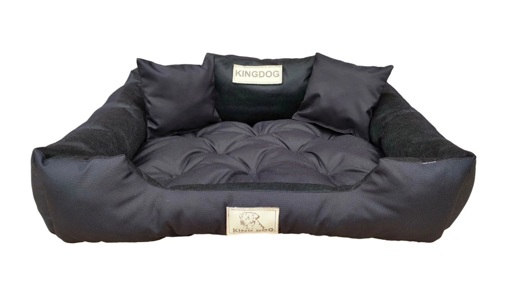 AIO FACTORY 75x65 cm KINGDOG Cuccia per cani impermeabile personalizzabile Nero