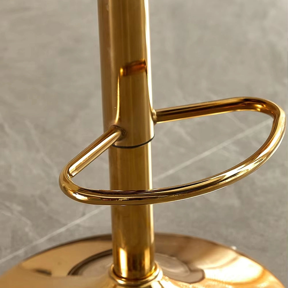 Coppia Sgabelli da Cucina Bar Schienale Intrecciato Velluto e Struttura Oro Grigio