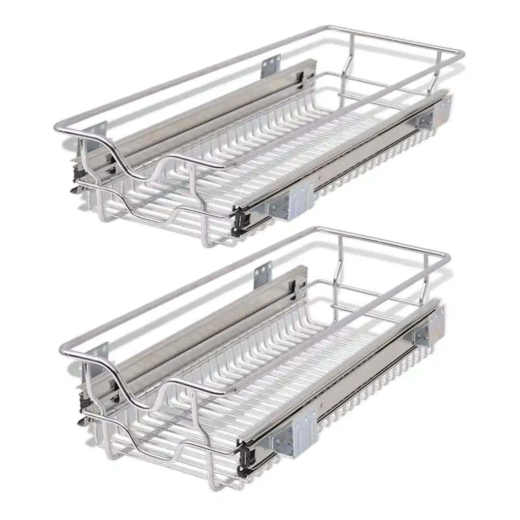 Cestelli a Rete Scorrevoli 2 pz Argento 300 mm 50478