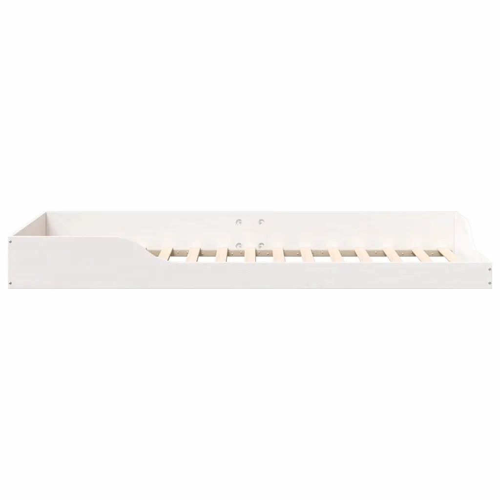 Struttura del letto Bianco 90 x 220 cm Pino massello 873413