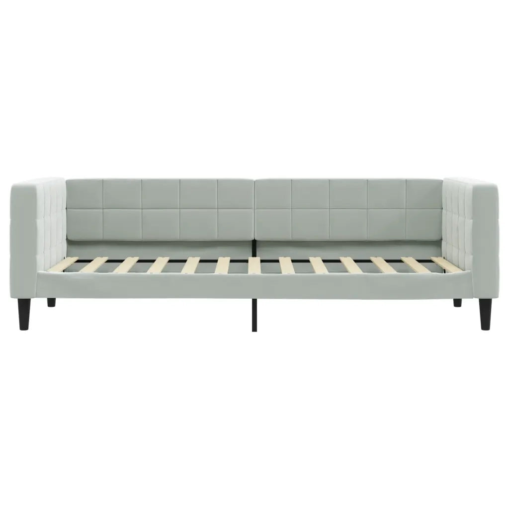 Divano letto | Sof¨¤ letto | Letto singolo Estraibile Cassetti Grigio Chiaro 80x200cm Velluto