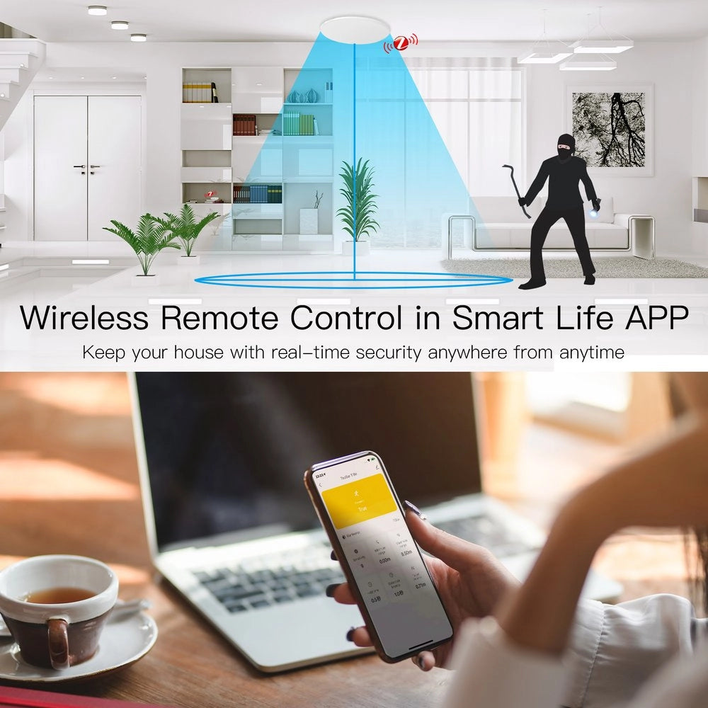 Sensore Presenza Persone, ZigBee 3.0, TUYA, Smart Life AC 90-250V, 50/60HZ, 93X93X30mm, IP20, SHZ3434