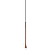 DAFNE SP/I - Lampada a Sospensione ad Incasso Singola 7W LED 3000K Fascio 38° Finitura Rame con Rosone Nero Satinato - Gealuce