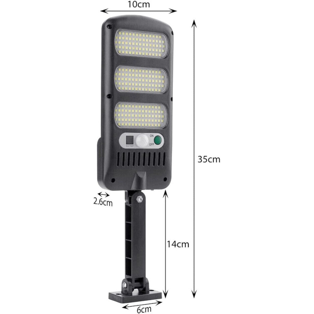 Trade Shop - Lampione Stradale Pannello Solare 213 Led Con Sensore Di Movimento E Telecomando -