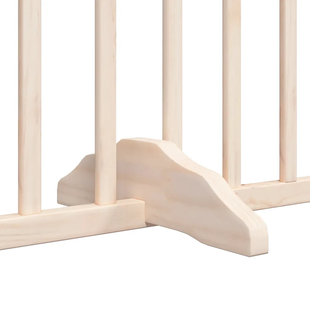 Cancello per Cani Pieghevole 6 Pannelli 480 cm Legno di Pioppo CFW8942519