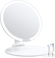 Specchio da trucco a led con ingrandimento - pieghevole per viaggi - con ingrandimento