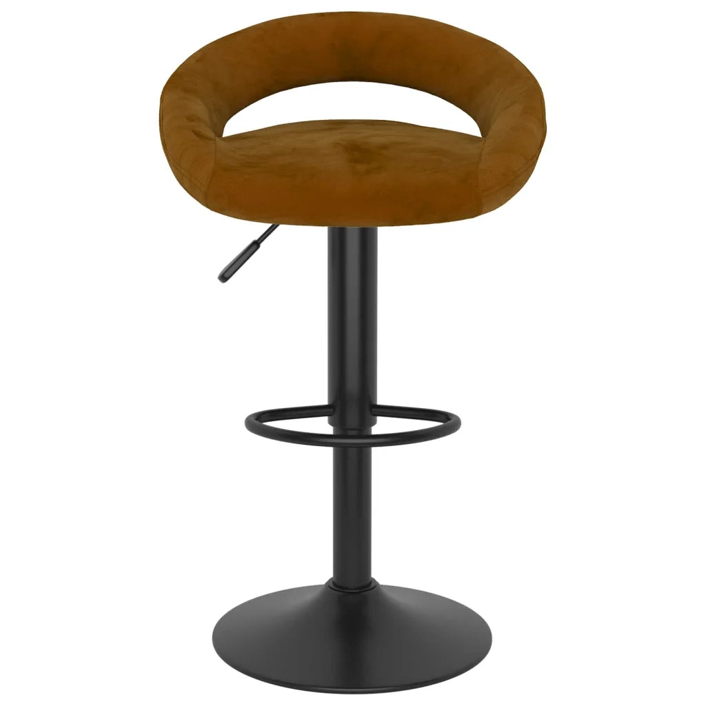 Sgabelli da Bar 2 pz Marroni in Velluto 333267