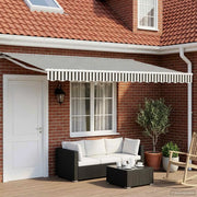 Cornice per Tenda Manuale con LED Antracite e Bianco 4 × 3,5 m 3420636