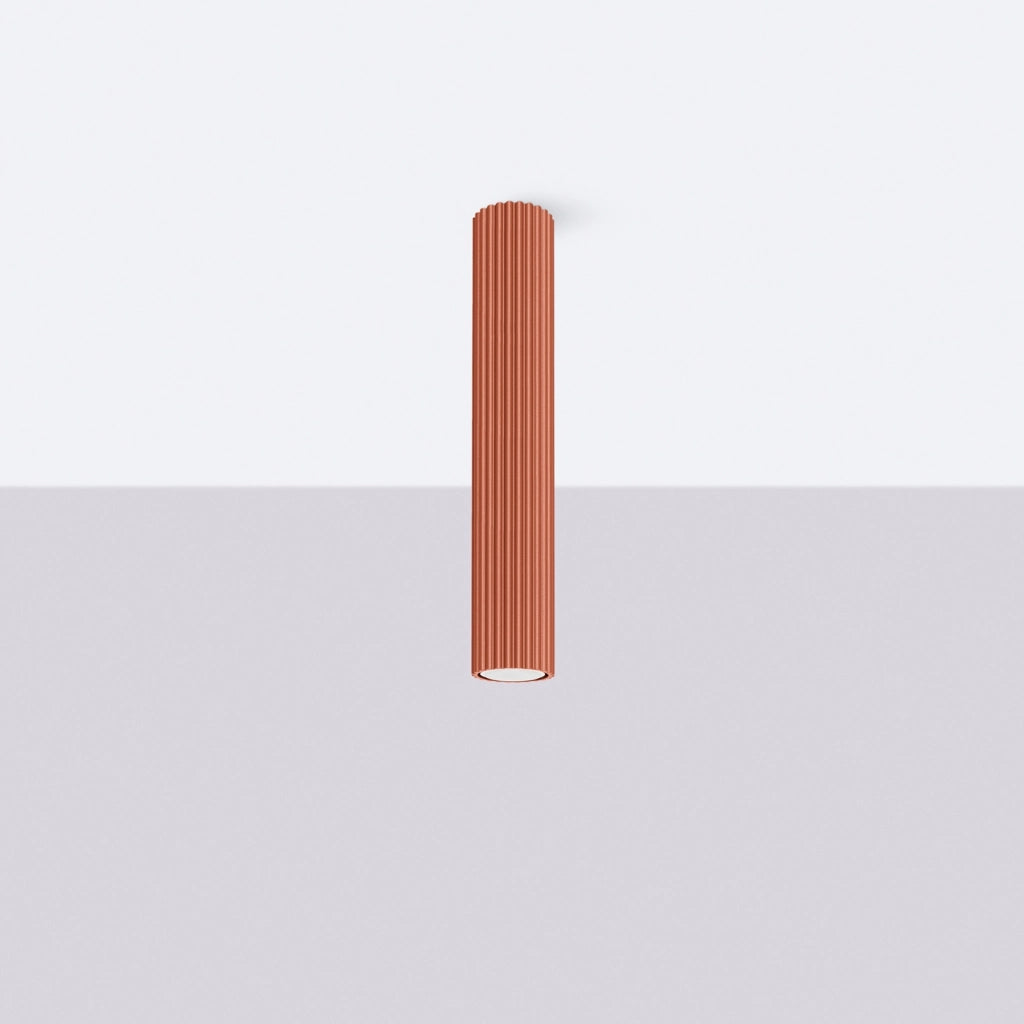 Lampada da soffitto KARBON 40 rosso ocra