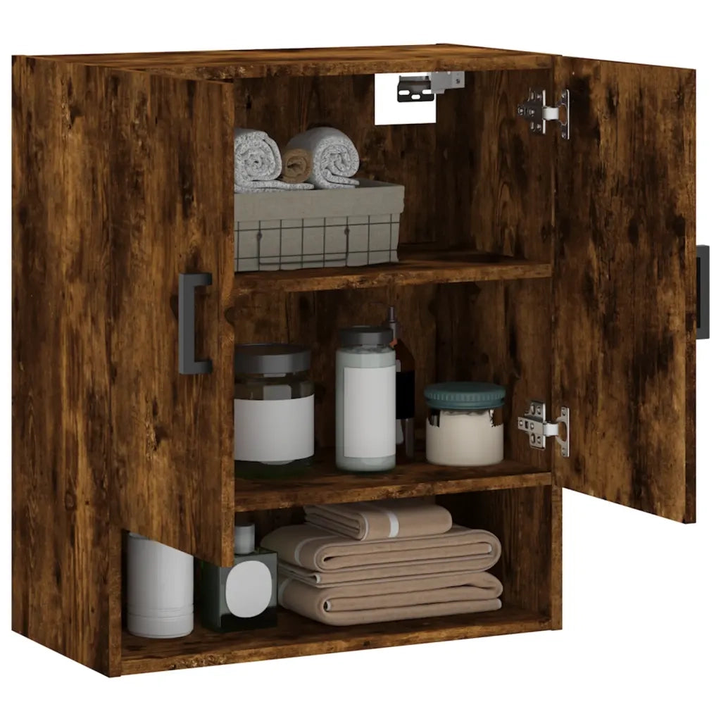 Armadietto a Muro Rovere Fumo 60x31x70 cm in Legno Multistrato 829913