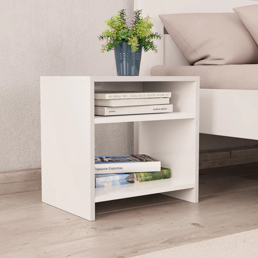 Comodino | Armadio da Notte | Mobiletto da notte Bianco 40x30x40 cm Legno Ingegnerizzato