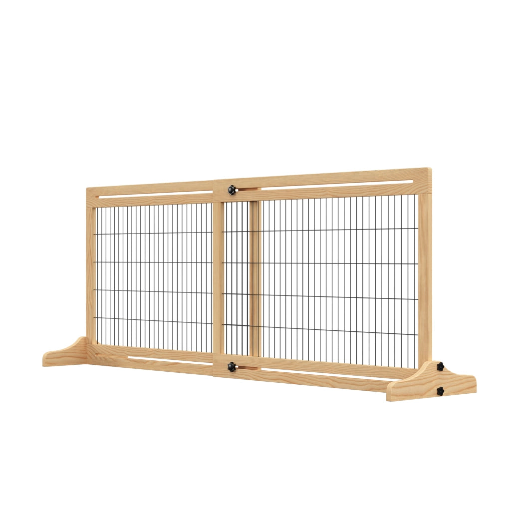 Cancello di Sicurezza per Scale ¨C Minimal ¨C Naturale e Nero 180 cm