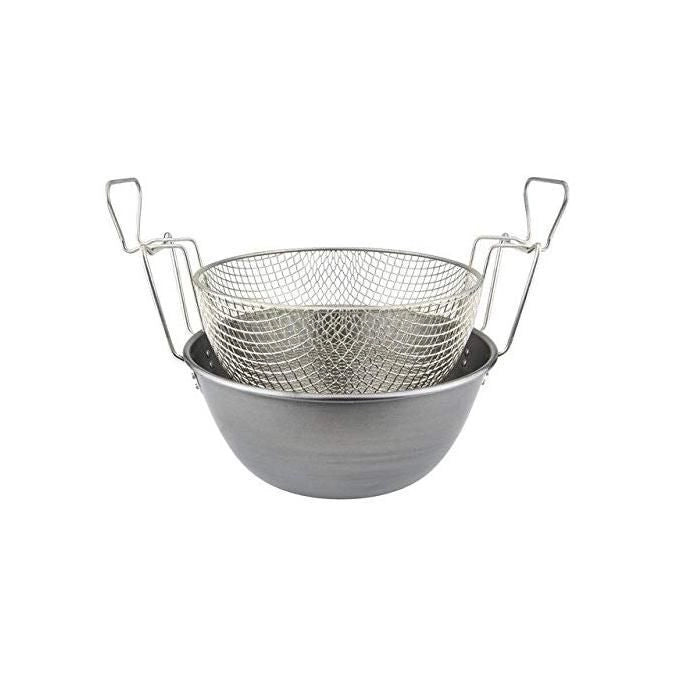 Ilsa 15500 Friggitrice con Cestello in Ferro Spazzolato 32 cm compatibile induzione colore Argento