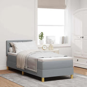 Letto a Sorgente LED Grigio chiaro 80 x 200 cm Tessuto 3342471