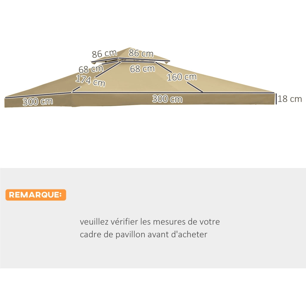 Tenda da Giardino 3x3 m ¨C Minimal ¨C Beige
