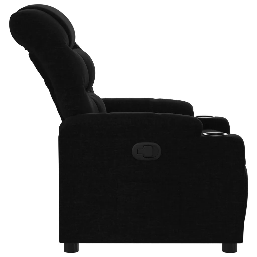 Poltrona Reclinabile in Tessuto Nero 374149