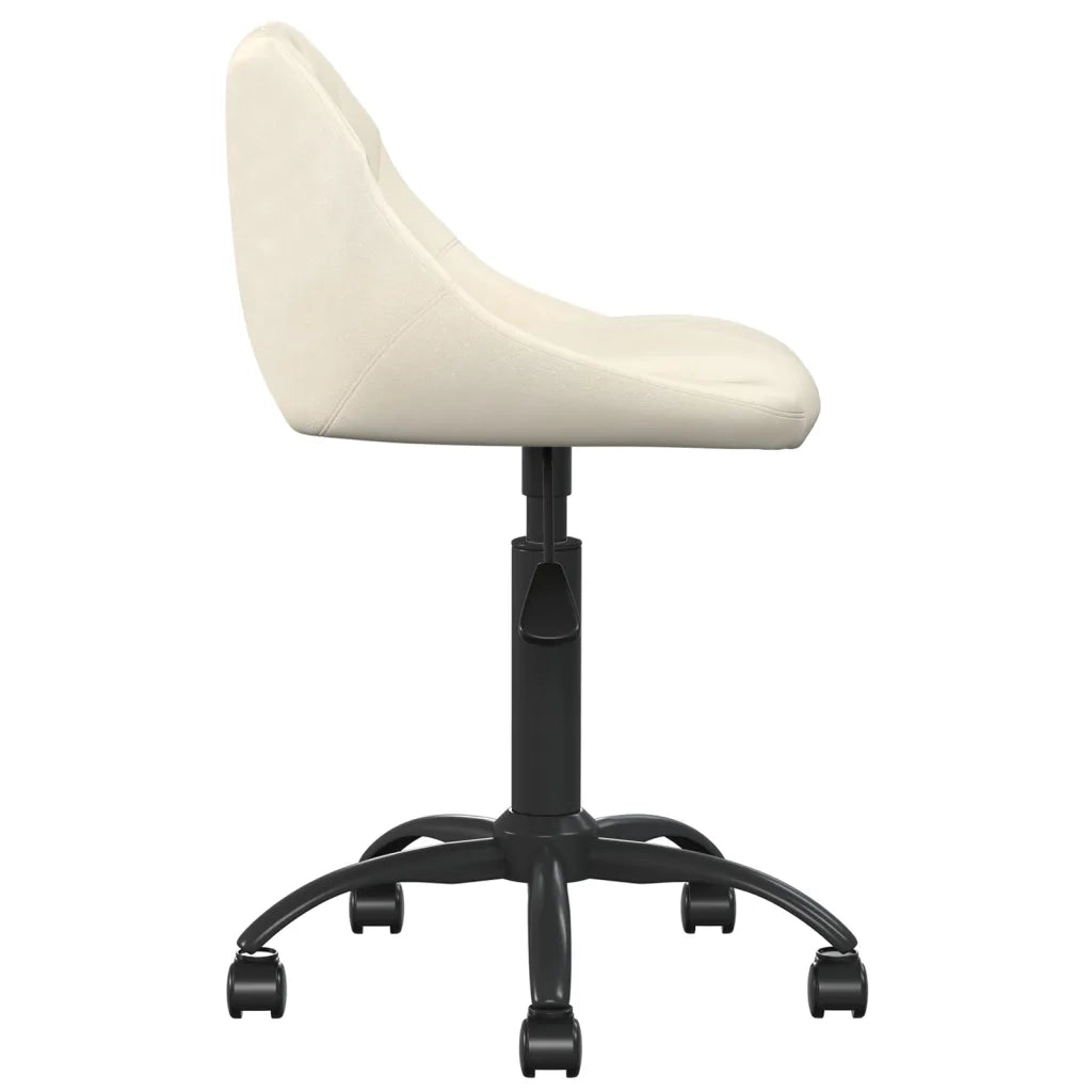 Sedia da Ufficio Crema in Velluto 3088845