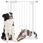 Cancelletto per Cani con Porta ¨C Minimal ¨C Bianco 74x91 cm