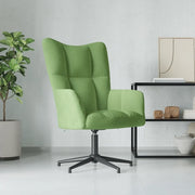 Sedia Relax Verde Chiaro in Velluto 328098