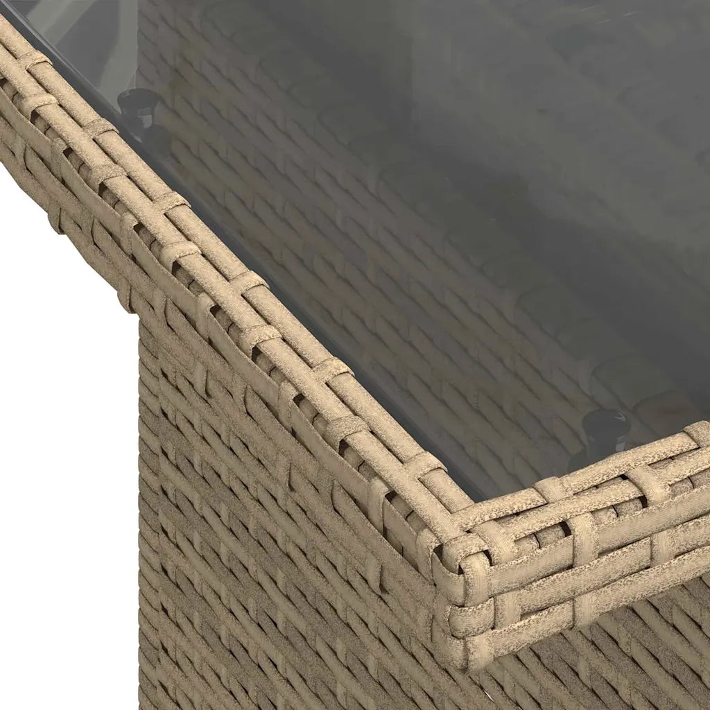 Set Divano da Giardino con cuscino 5 pcs Beige Poly Rattan 3348547
