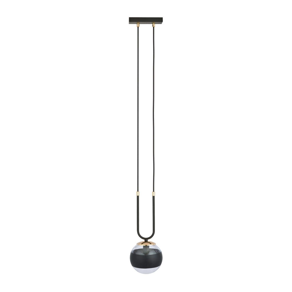 Emibig GLAM lampada a sospensione E14 nera oro Ø15 cm