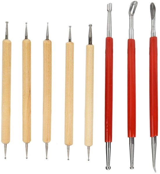Strumento per la lavorazione della pelle progettato professionalmente - attrezzo per la lavorazione della pelle - taglio della pelle - modellazione della pelle - asse di manovra in acciaio inossidabile - lunghezza del manico 7,5 cm