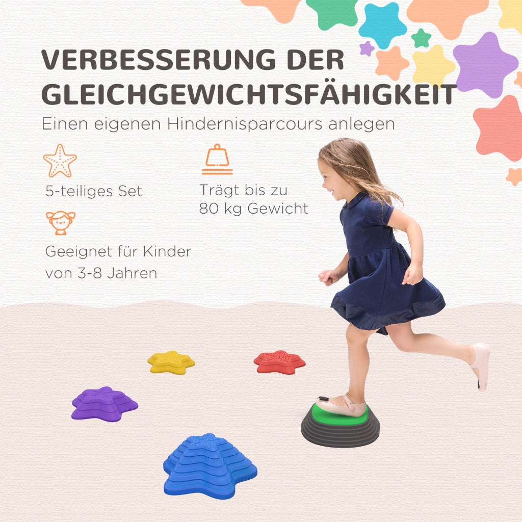 Set di pietre da gioco per bambini ¨C Minimal ¨C 5 pezzi, design stella marina, antiscivolo, 80 kg