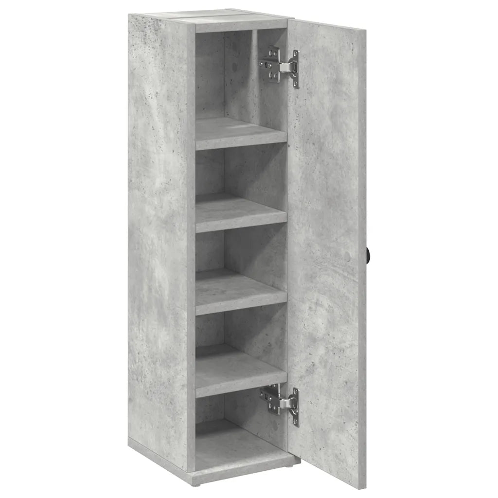Mobile da Bagno | Armadio da bagno con Portarotolo Grigio Cemento 20,5x22x72 cm
