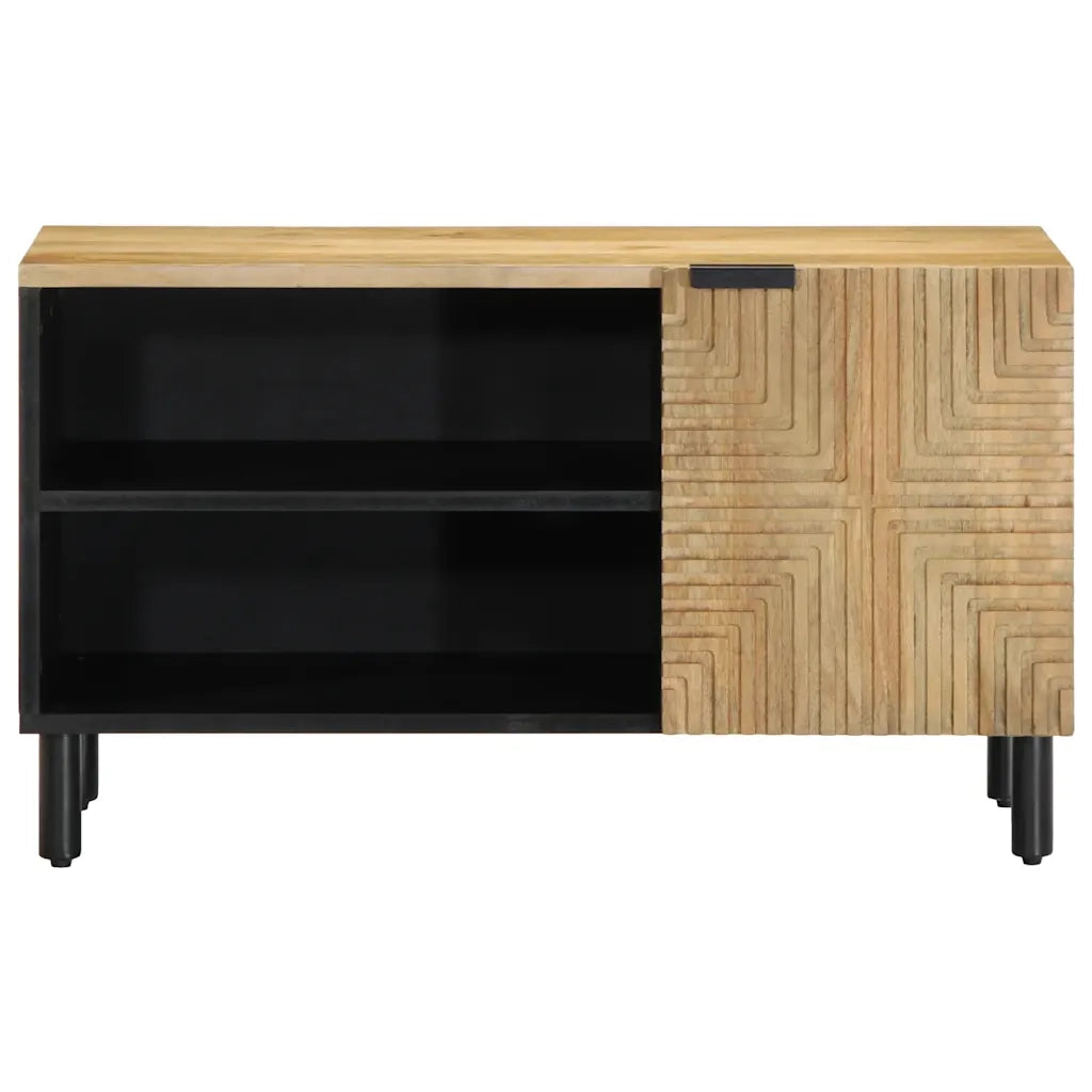 Mobile TV | Armadietto TV | Mobile Porta TV Marrone 80x31,5x46cm in Legno Massello di Mango