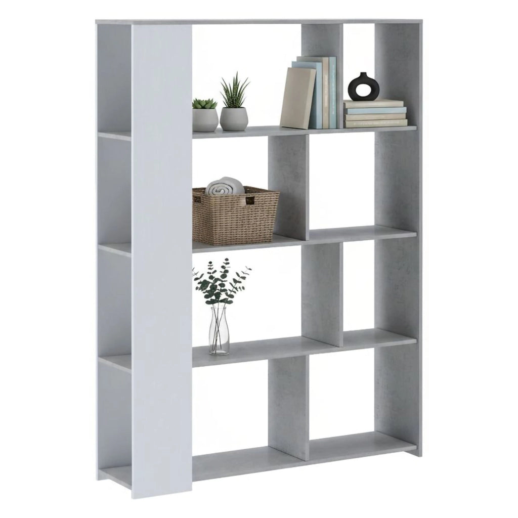 Biblioteca Oro, Libreria 6 Ripiani, 129x33x174h cm Bianco
