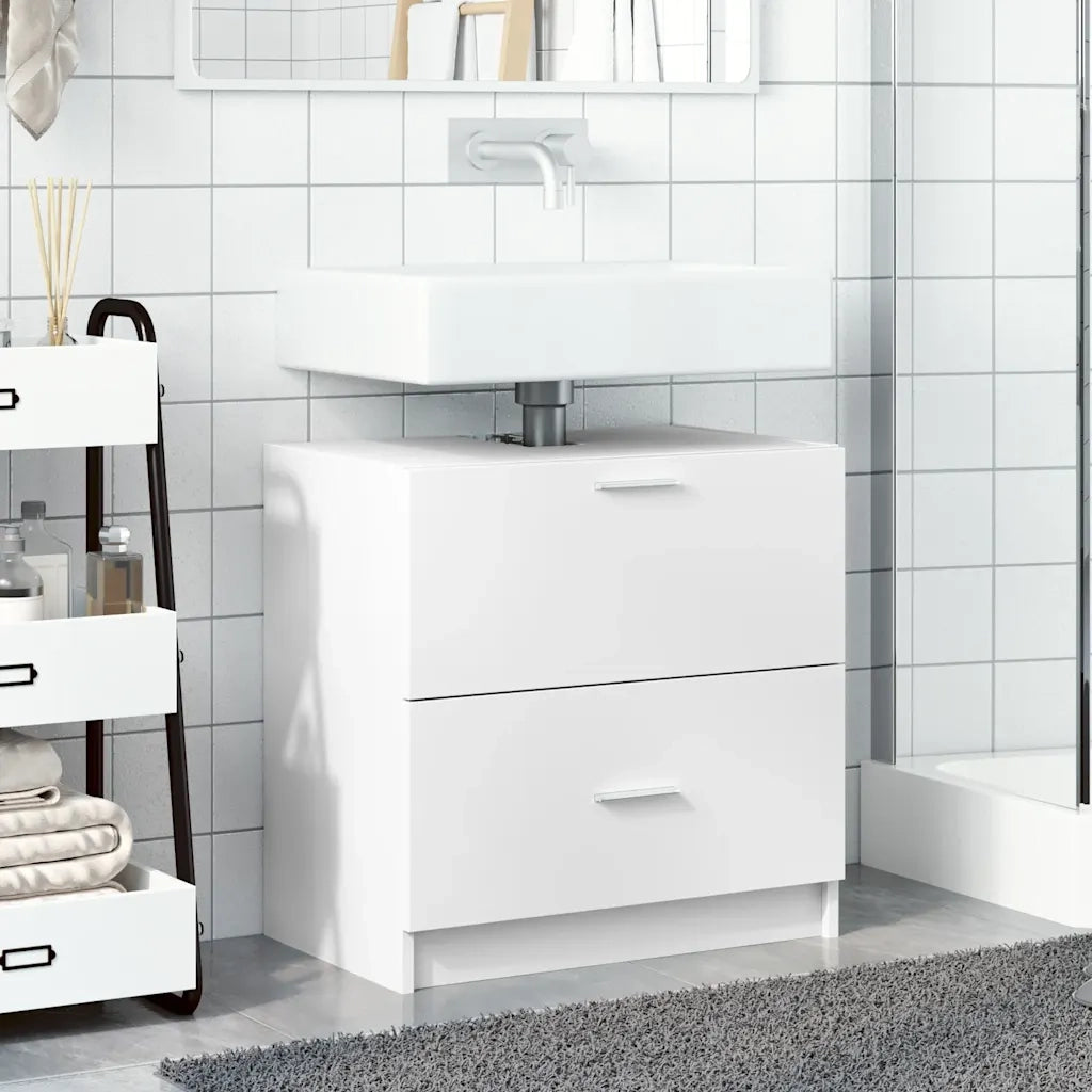 Mobile Lavabo | Armadio Lavabo Bianco 59x37x59 cm in Truciolare