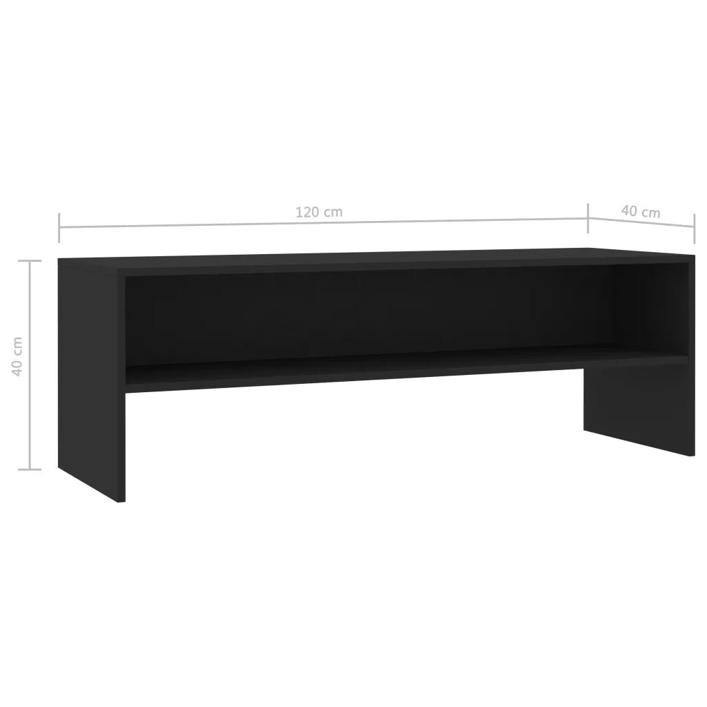 Mobile TV | Armadietto TV | Mobile Porta TV Nero 120x40x40 cm in Legno Multistrato
