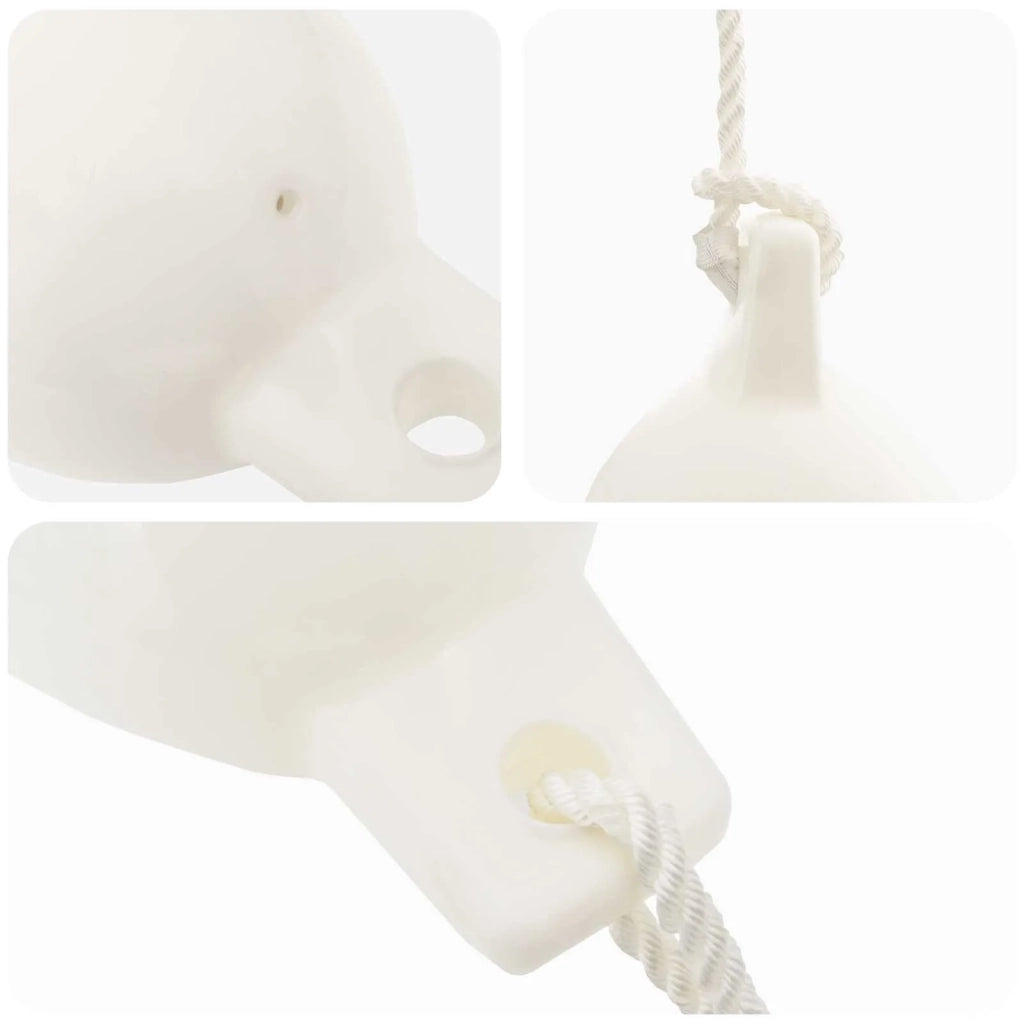 Fendini per barche 2 pz Ø 14 x 50 cm Bianco PVC 42028745